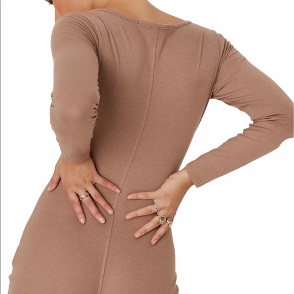 Playboy Brown Logo Button Front Romper - Picture 2 of 7